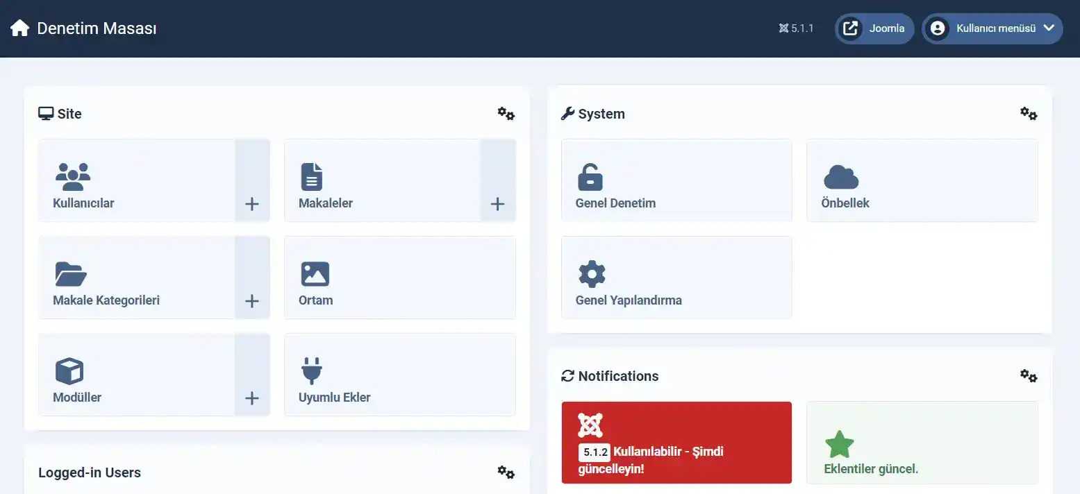 Joomla 5 dil yükleme