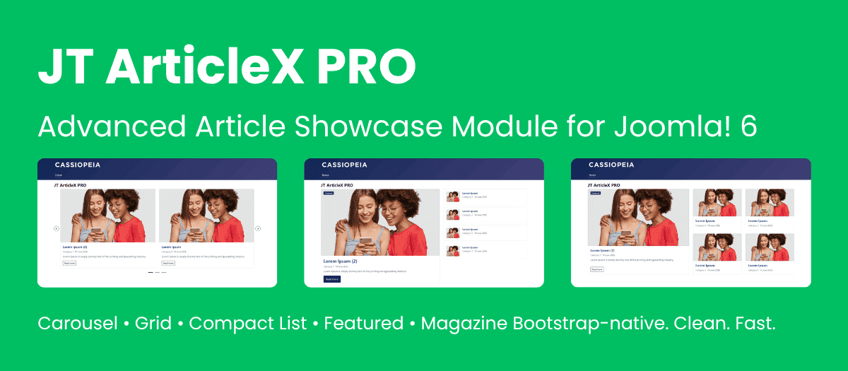 JT ArticleX PRO - Makaleler Modülü